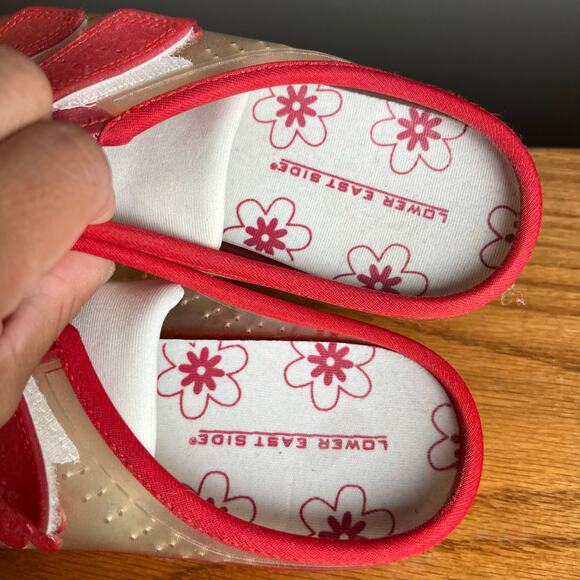 Y2K Vintage Red Jelly Clogs Transparent Strap Slip Ons Retro 90s Size 7 - Picture 4 of 7